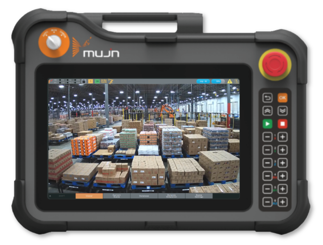 mujinos controller pendant before screen digital twin